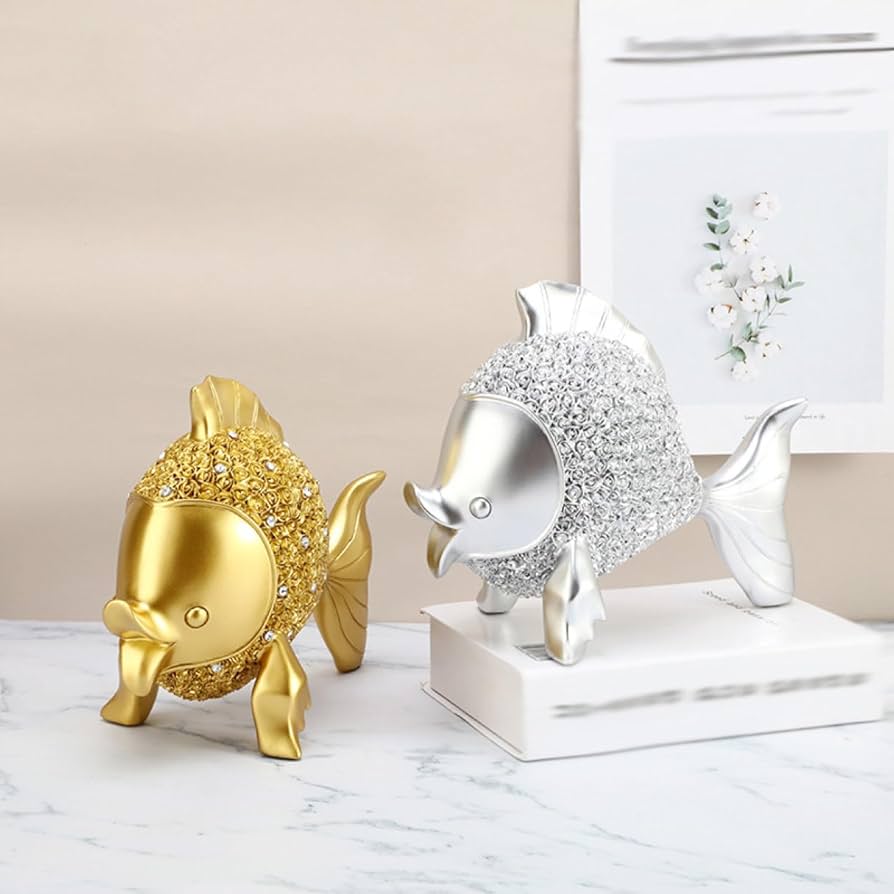 Amazon.co.jp: [dhiuebc] 金魚の置物 置物 金魚 風水 おしゃれ F